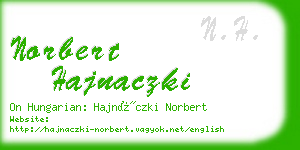 norbert hajnaczki business card